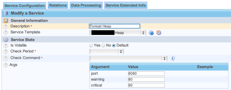 Jmx4Perl service check